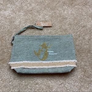T.P.O. Mermaid Zipper Makeup Pouch 6” x 9.5” NWT